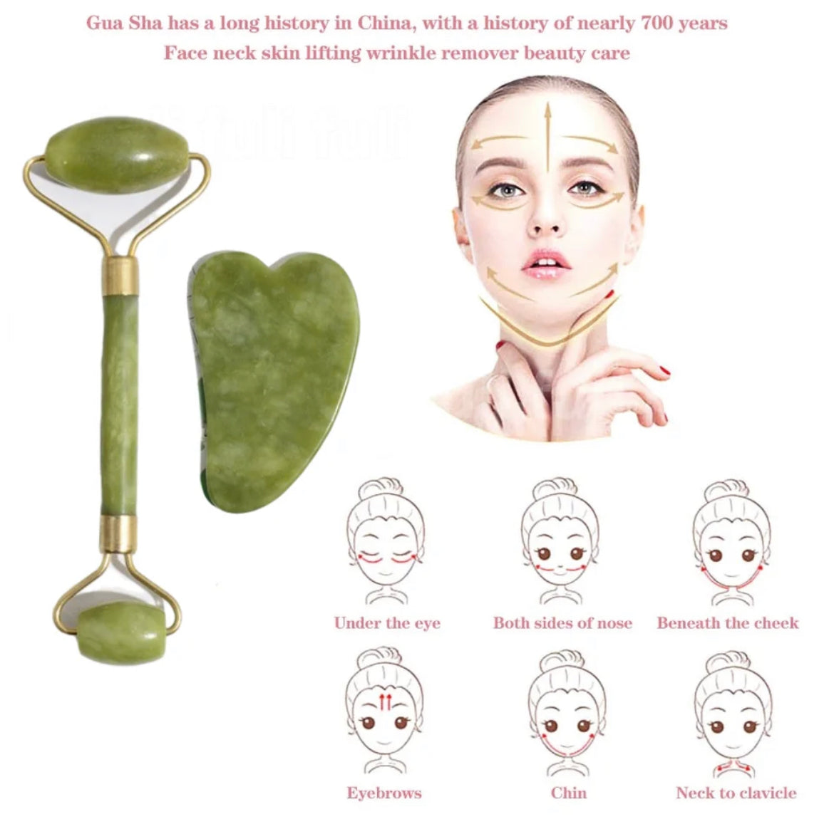 KIT RODILLO FACIAL JADE + GUASHA LIFTING