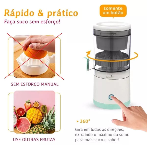 Exprimidor Electrico Recargable Naranja