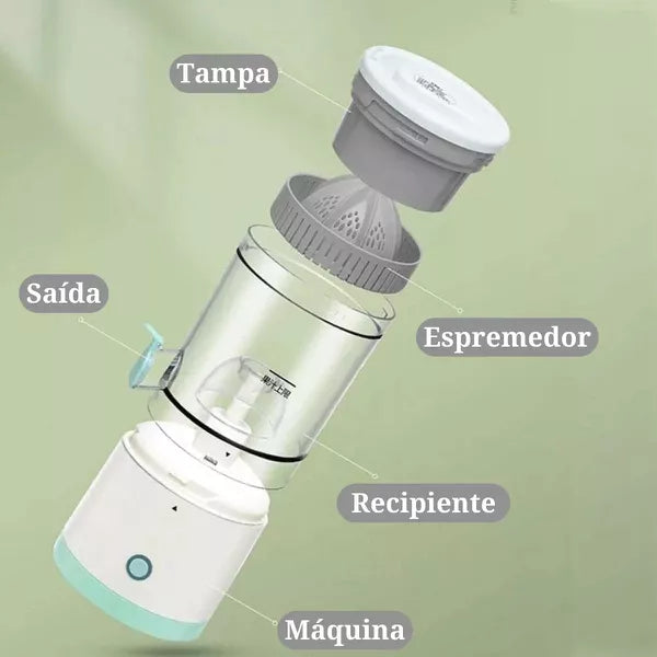 Exprimidor Electrico Recargable Naranja